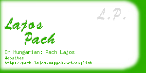 lajos pach business card